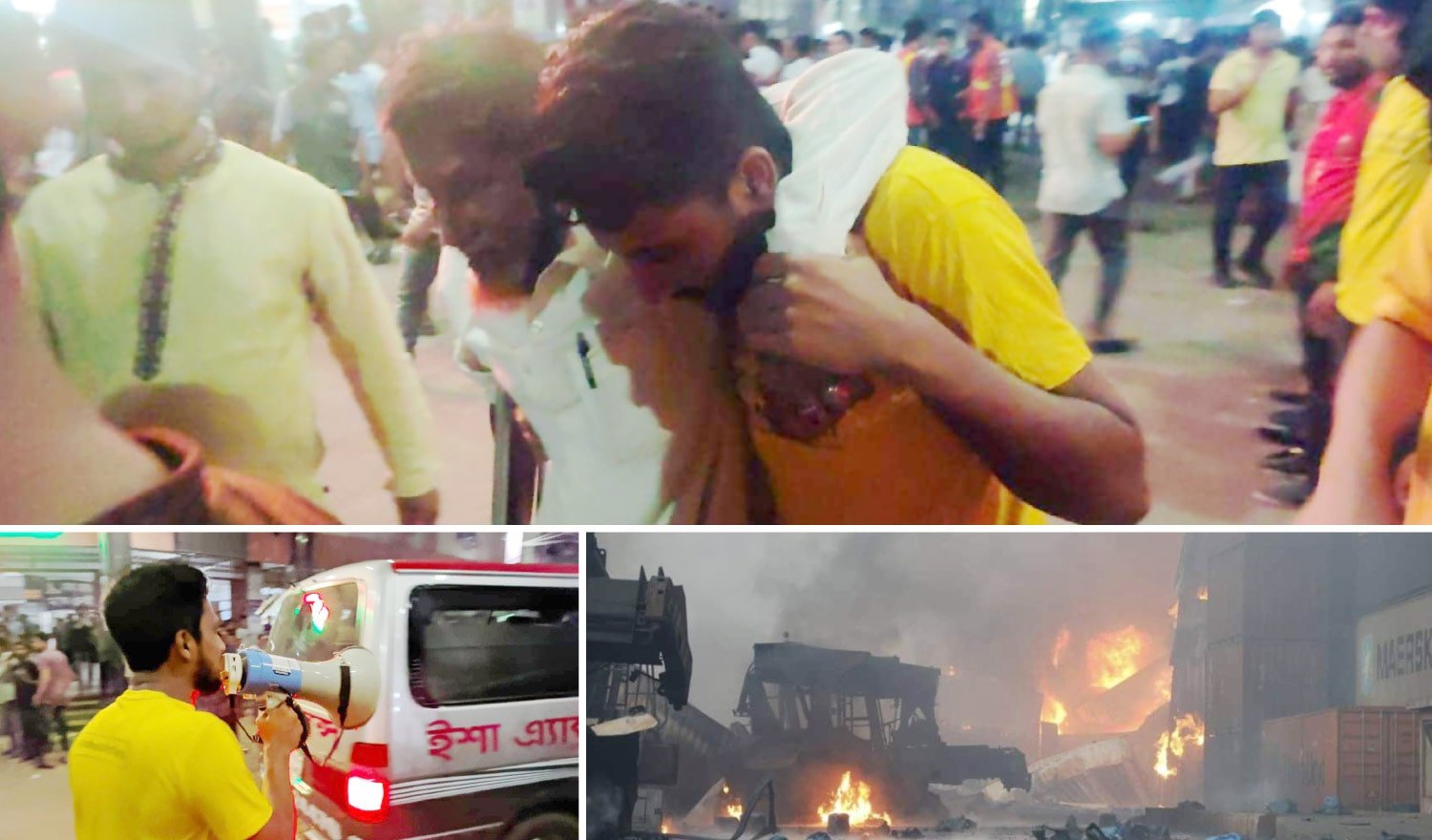 Volunteers to the Rescue Fire in BM Container Depot in Sitakunda Chattogram